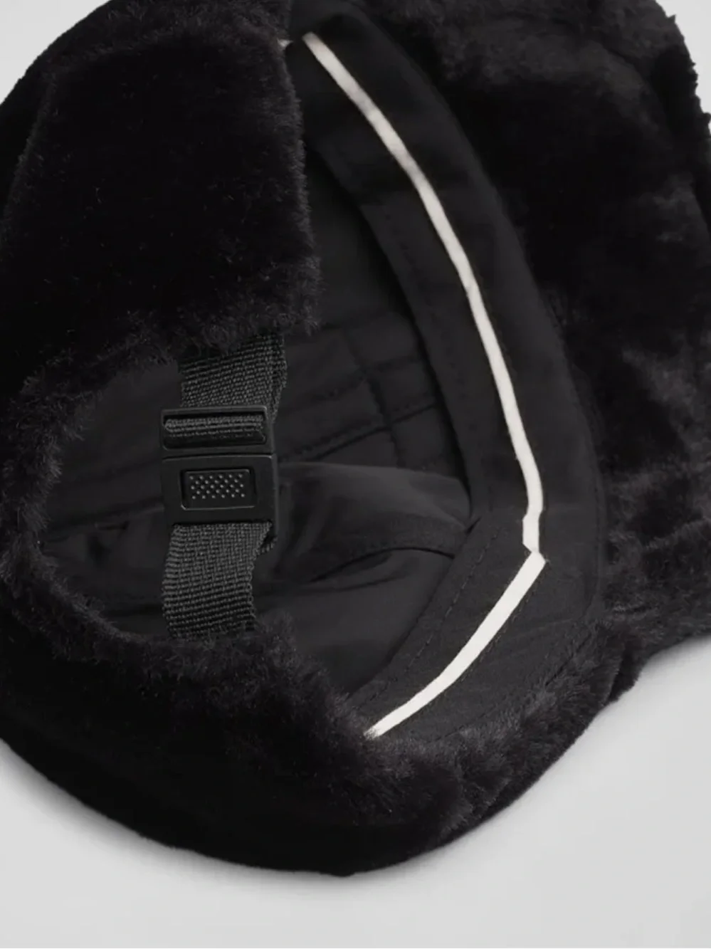 rag & bone Black Faux Fur Baseball Cap